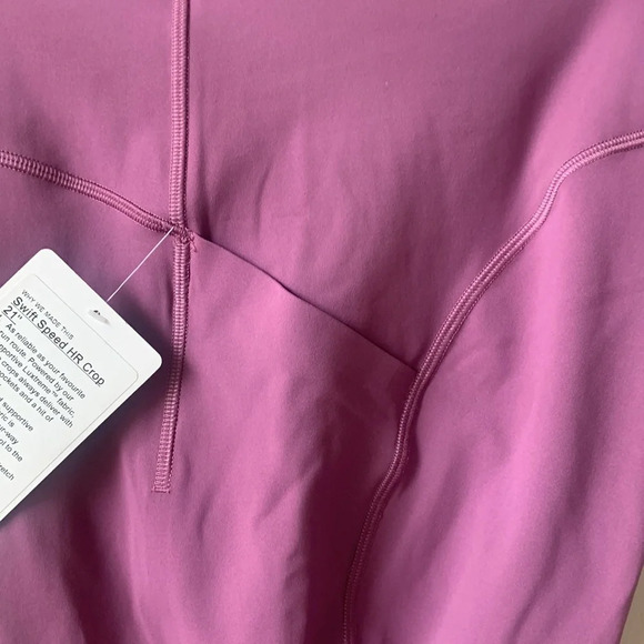 NWT Lululemon Swift Speed HR Crop 21” size 14 Vintage Plum - Picture 6 of 7